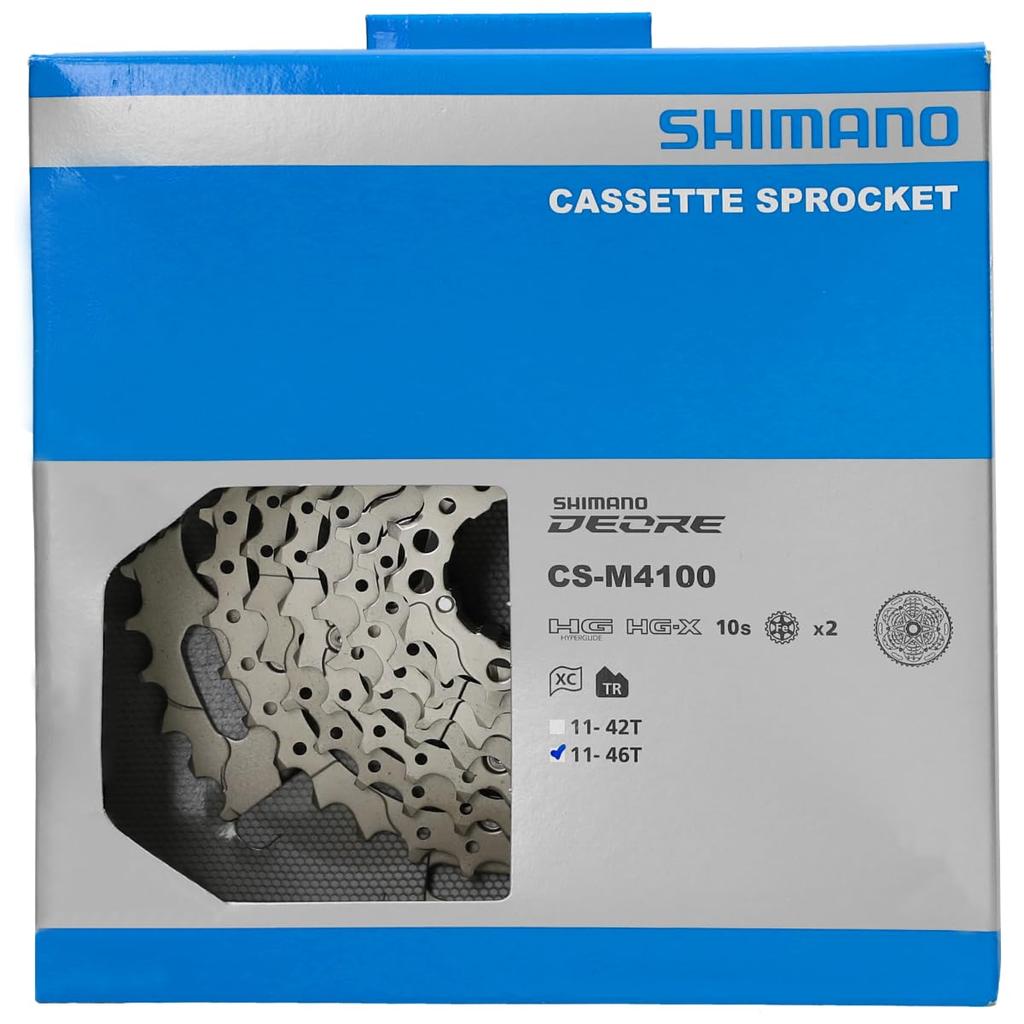 SHIMANO Cassette Sprocket 10s ECSM410010146 DEORE CS-M4100 11-46T 11-13-15-18-21-24-28-32-37-46T