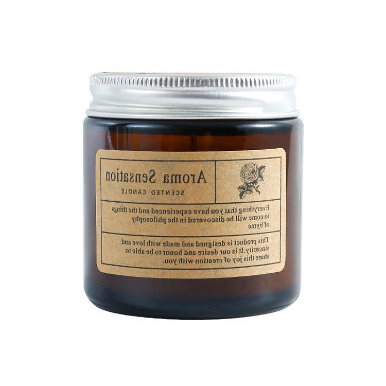 Brown Glass Bottle Scented Candle - Creative Retro Souvenir, Smokeless, High-End Romantic Fragrance with Essential Oils