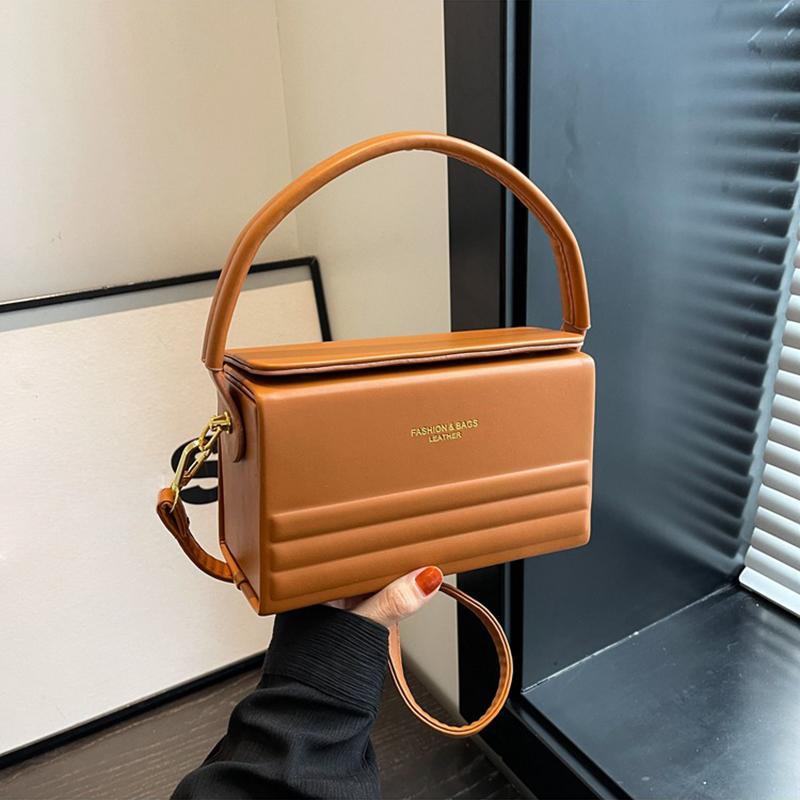 

Простая квадратная сумка в форме коробки для женщин, новые модные сумки через плечо, персонализированные универсальные сумки, тренд Mini(Max Length<20cm)