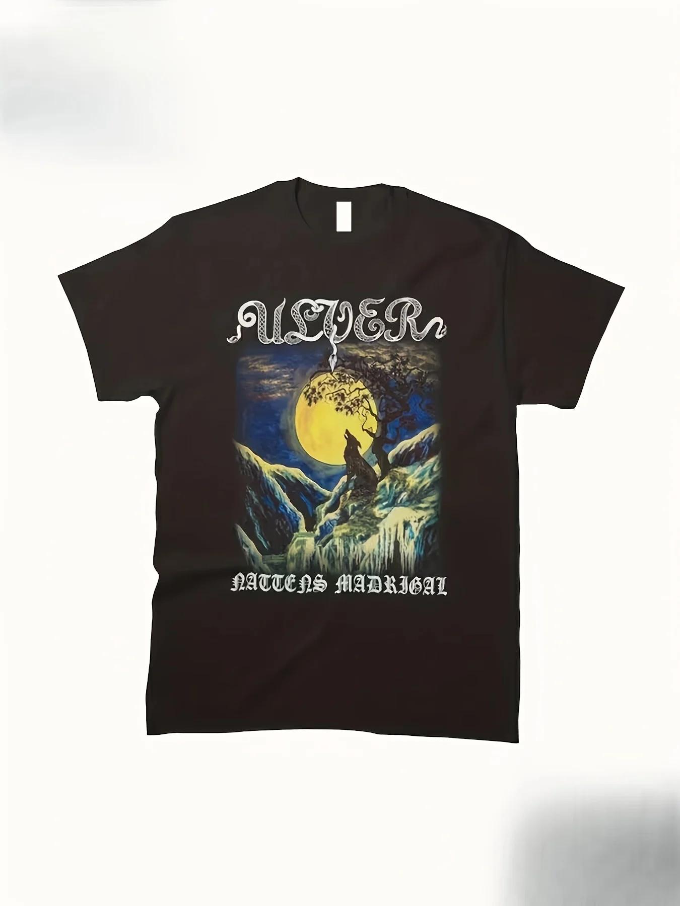 

Футболка с узором метал-группы 90-х Urville T-shirt - Ночная пастораль Восемь волчьих гимнов Повседневная одежда Круглый вырез Футболка - Мужская ... S разноцветный