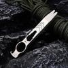 Titanium Alloy Crowbars Outdoor Pry Bar Multifunctional Every Day Carry Wrench Outdoor Camping Tools with Bottle Opener