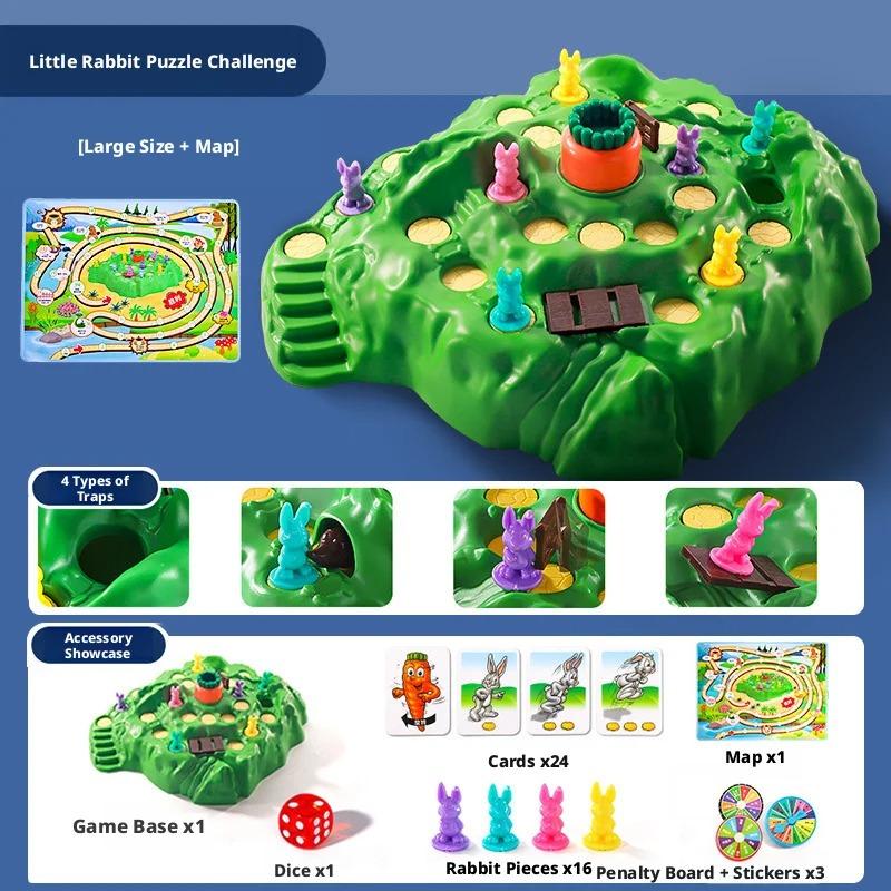 Verkoop Leuke Speelgoed Konijnenval Geüpgraded Bordspel Kaart Ouder Kind Interactieve Bijeenkomst Creatief Tafelspel Kinder Verjaardagscadeau