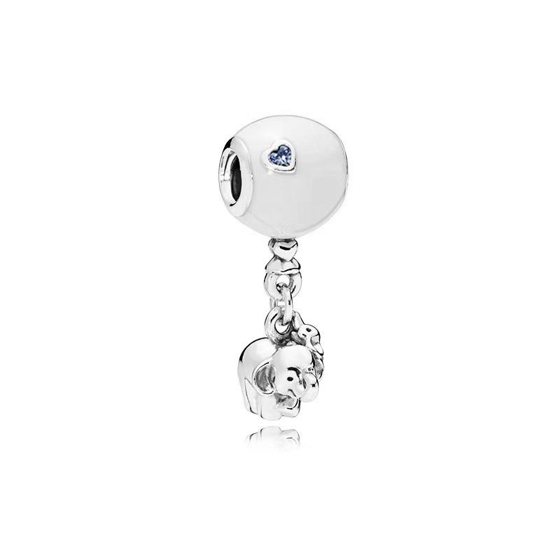 Elefanten-Serie Charm-Perlen Glückselefant Blauer Murano-Glas-Elefant Passend für Original-Armbänder DIY Schmuck Geschenke