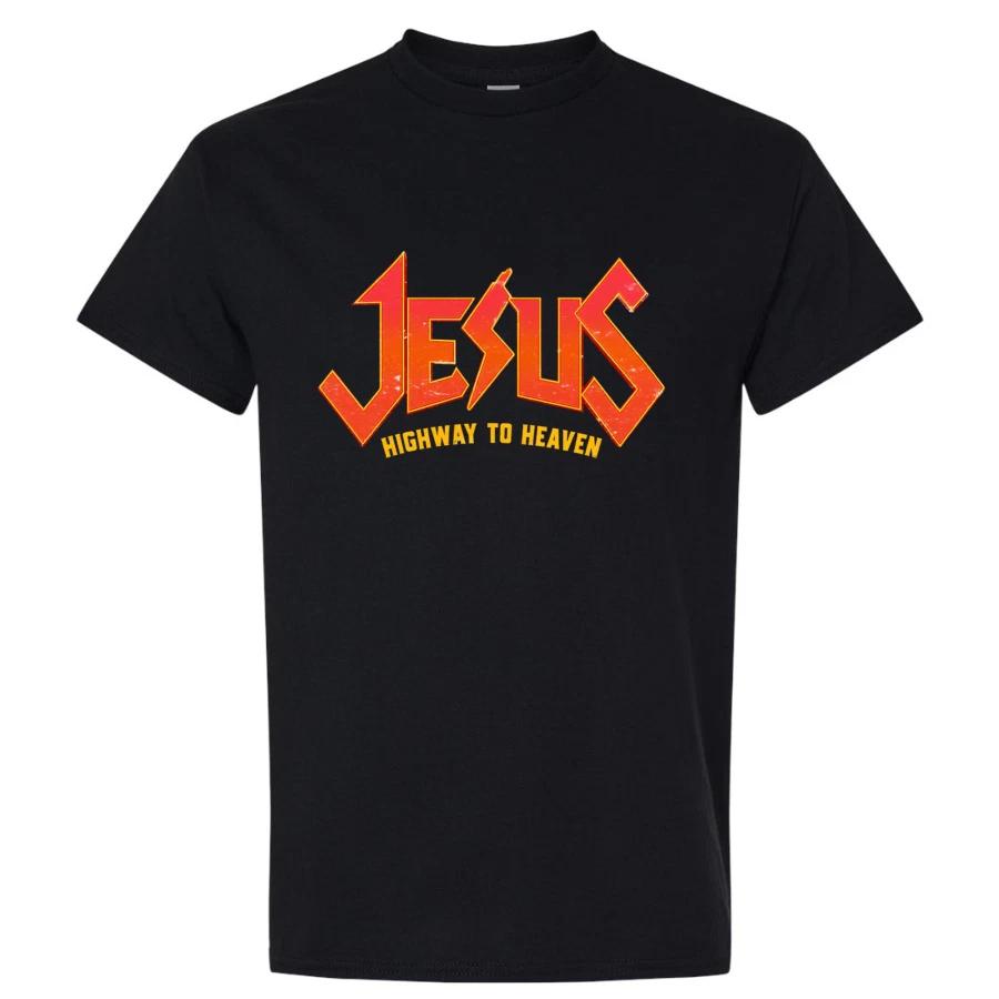 Jesus Highway to Heaven Funny Christian Rock Parody Vintage T Shirt Tee Gift M