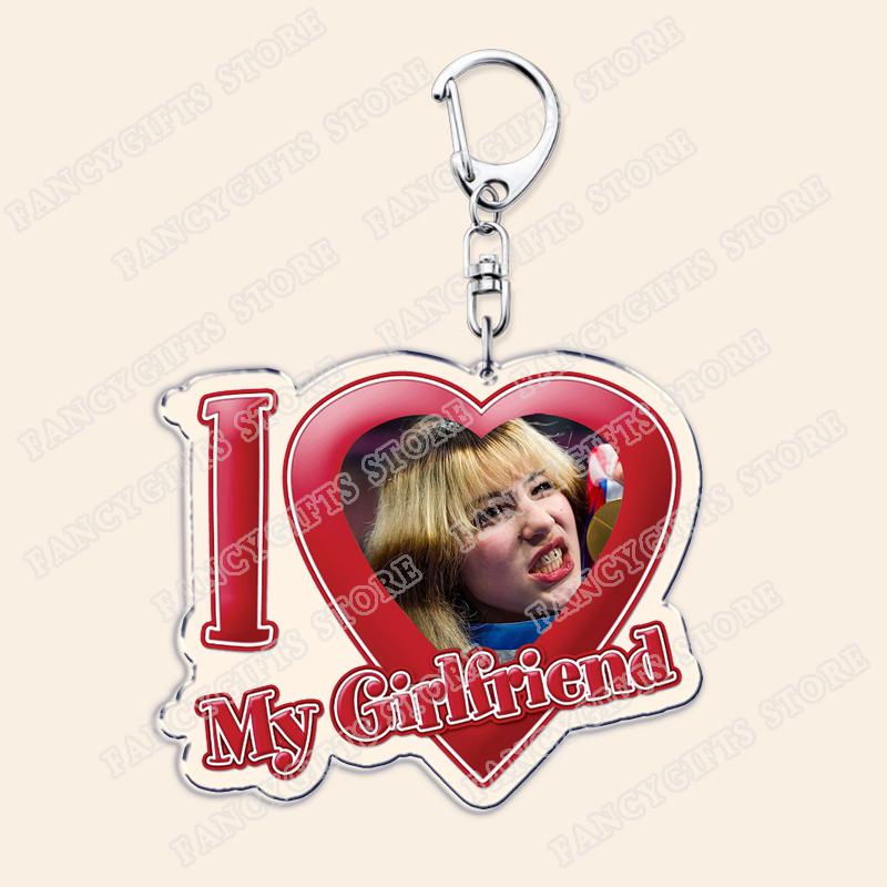 

I Love My Girlfriend Alysa Liu Keychain for Accessories Gold Medal Ice Figure Skating Keyring Jewelry Friends Fans Gifts