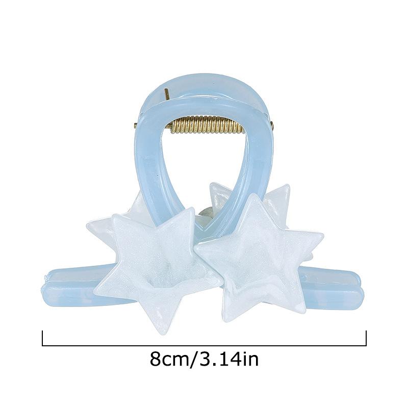 1PC Headwear Sweet Jewelry Playful Star Shape Cute Accessories Fashion Candy Colors Gift Hairpin Hair Ties Multi-Color