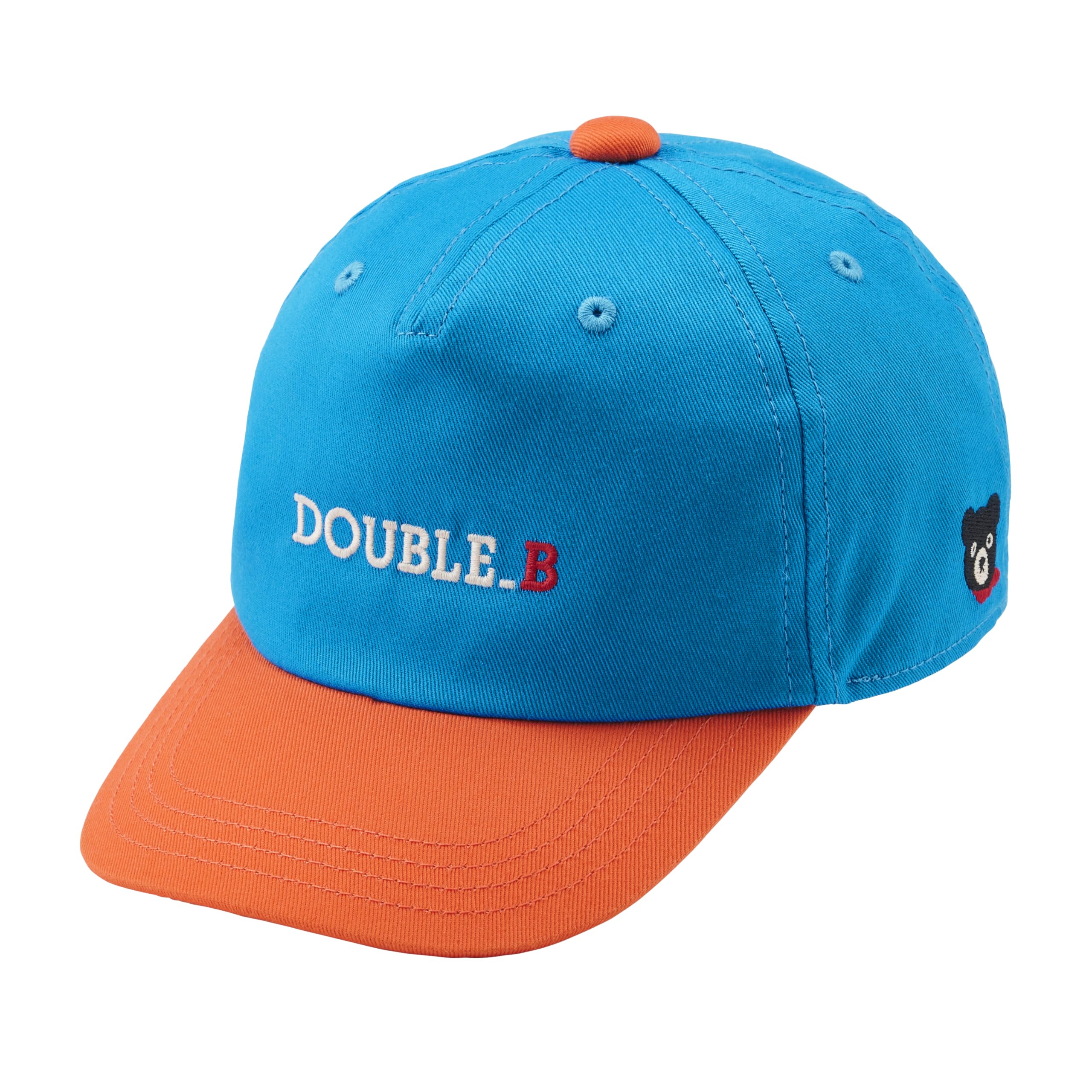 

MIKI HOUSE Double B UV Solid Bear for Boys and Size M Cap, Protection, Color, Logo, Design, Girls, Baby, Kids, Children s Clothing, Kindergarten, синий