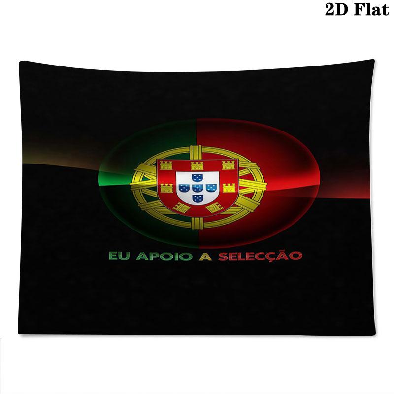 Portugal National Football Team Wall Tapestry Aesthetic Wall Hanging Printed Fabric Blanket Decorative Tapestries for Bedroom Living Room Home Decor