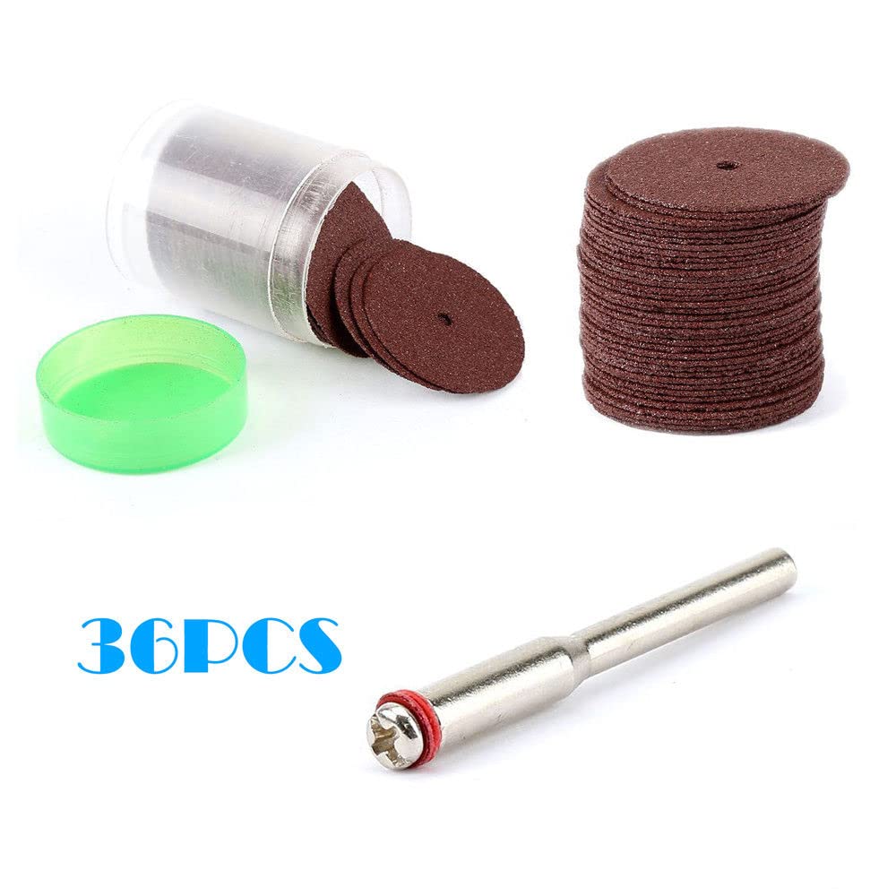 36ks Mini Řezný Kotouč Sada pro Rotační Nástroj 22mm Pryskyřičné Řezné Kotouče a 3.1mm Trn Odřezávací Kotouč pro Dremel Rotační Nástroje Univerzální