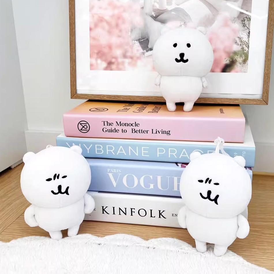 דוב מצחיק חדש תליון קטיפה חמוד צעצוע בובה מחזיק מפתחות יום הולדת תרמיל מפתחות רכב רעיון למתנה מצחיקה