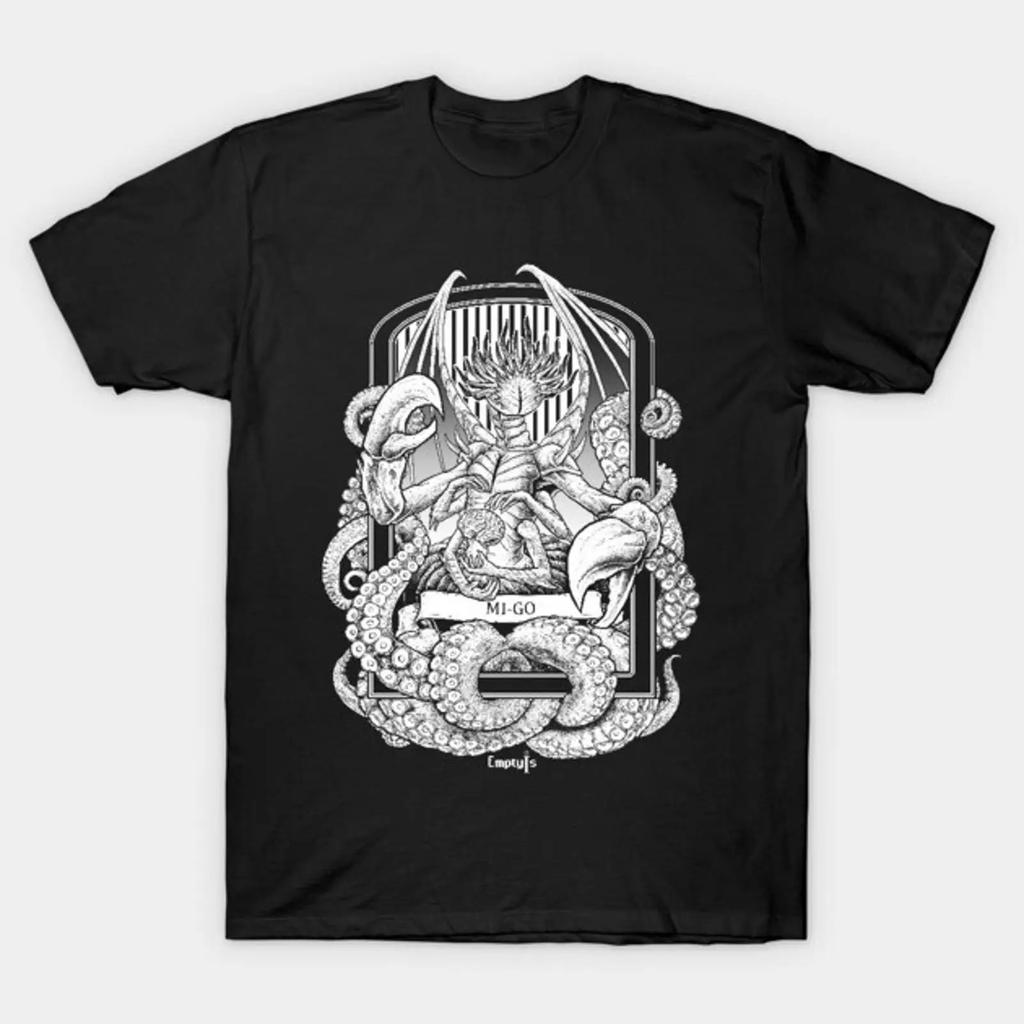 Lovecraft Mi Go T Shirt Vintage Stylish Unisex Stretched Fashion Casual Top For Everyday Wear Graphic Versatile