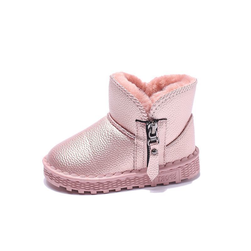Boys and girls large cotton boots Girls non-slip children's fashion snow boots Winter new cotton boots keep warm