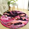 1pc Nezouko Print Round Carpet Chair Round Carpet Suitable for Bedroom Living Room Home Decorative Carpet