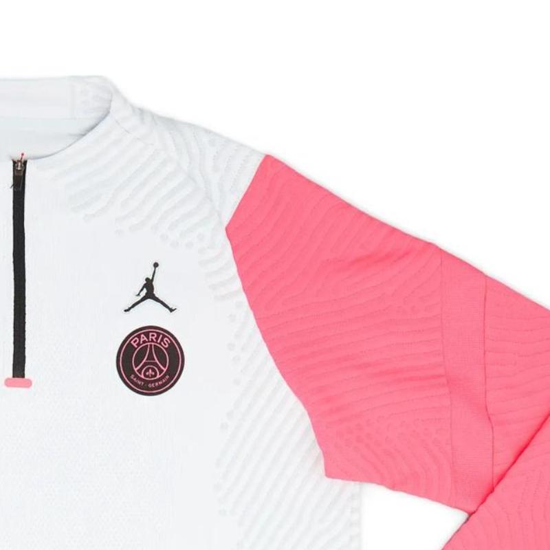 Jordan Paris Saint-Germain X Air 2020-21 Player Issue Vaporknit Zip Fashion Comfortable Versatile Pullover Football Jersey Men Tops White DC0926-100