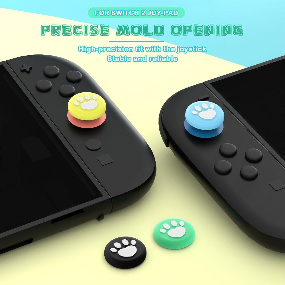4PCS Ergonomic Thumb Grip Caps Anti Slip Gaming Grip Button Cover Set for Nintendo Switch 2