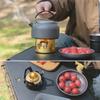 Ultralight Portable Mini Alcohol Stove, Adjustable Flame Brass Burner with Aluminum Alloy Stand for Camping