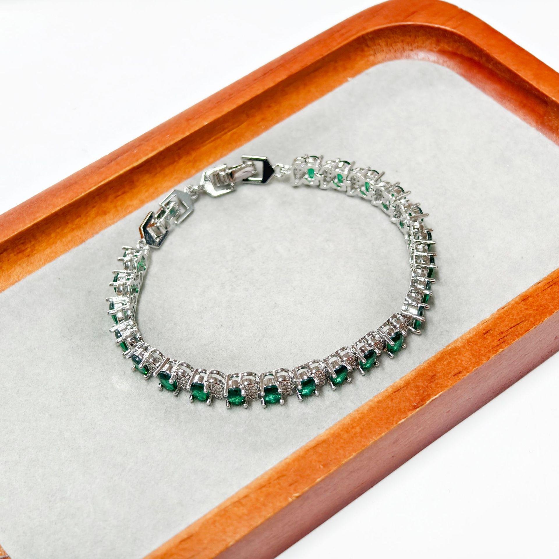 Gesen Jewelry Zirconia Silver Bracelet - New Cross-Border Hand Jewelry Style