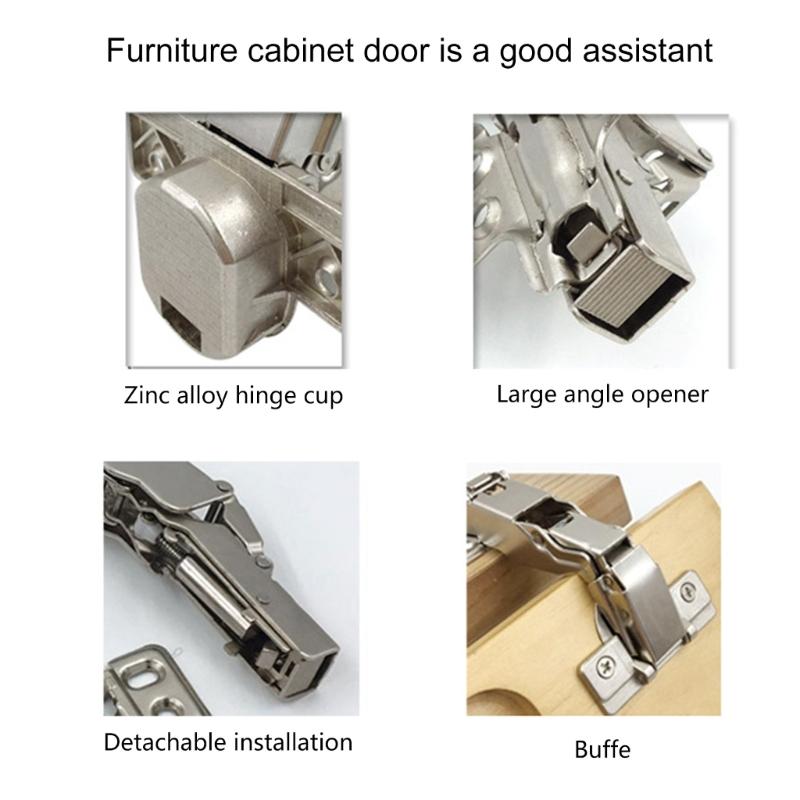 Soft Closing Cabinet Hinges with 165 Degree Opening & 0 Clearance Wide Angles Door Hinges for Corner Applications