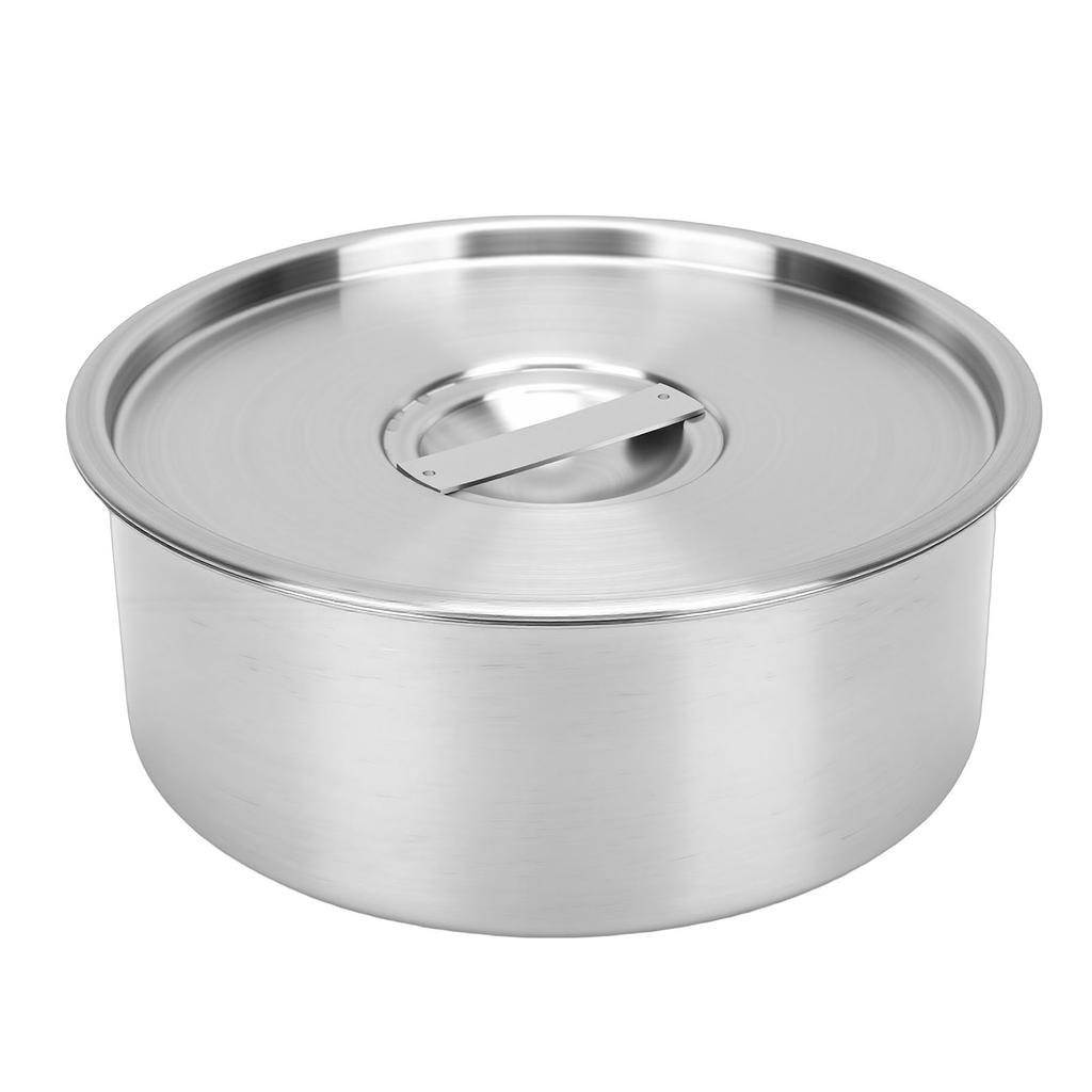 Stainless Steel Steaming Bowl with Lid Thickened Heat Proof Home Steam Rice Bowl for Cooking