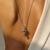 Sweet and Cool Cross Necklace, European and American Niche, High-end Fashion, Lava Irregular Metal, Cold Style Necklace