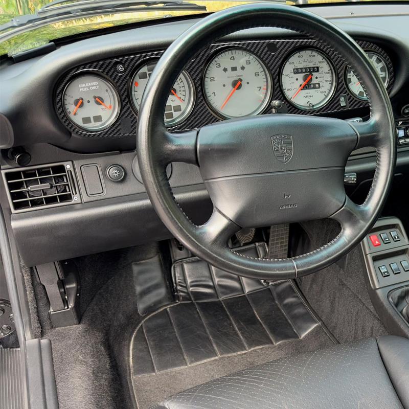 For 1989-1997 Porsche 911 Styling Carbon Fiber Car Interior Dashboard Gear Shift Handbrake Bezel Panel Trim Sticker Accessories