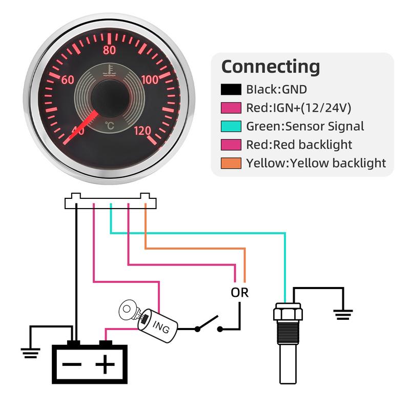Retro Vintage Classic 2" 52mm Oil Pressure Meter Fuel Level Gauge Water Temp Gauge Voltmeter for Car Boat Marine Yacht 12V24V