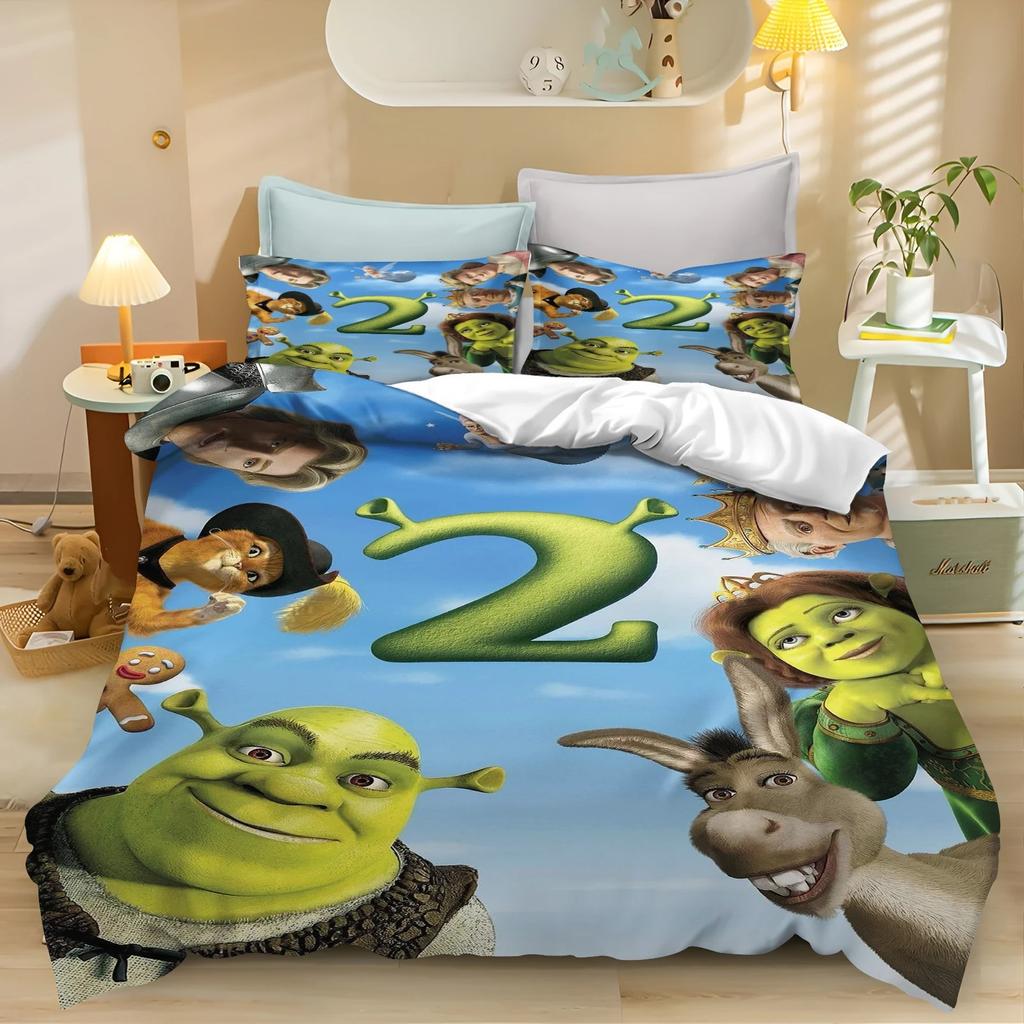 3D Printed Monster Shreks Bedding Set Monster Shreks Duvet Cover Double Twin Full Queen King Adult Kids Bedclothes Quilt Cover