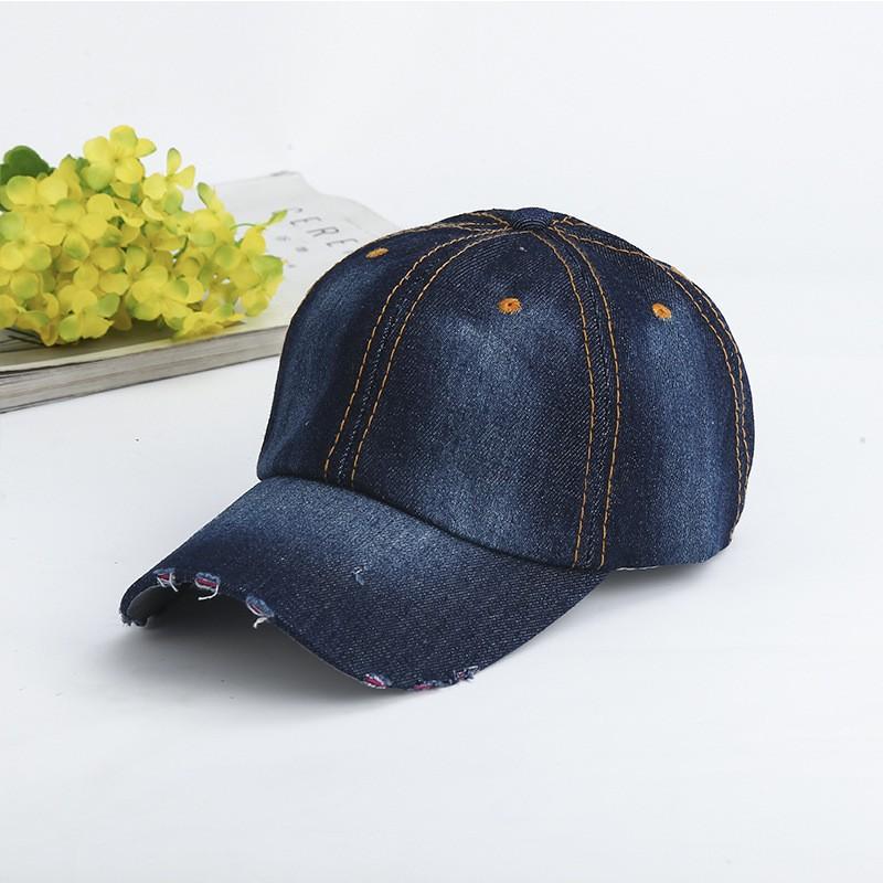 Vintage Washed Cotton Baseball Cap Men Women Denim Dad Trucker Hat Outdoor Adjustable Snapback Cap