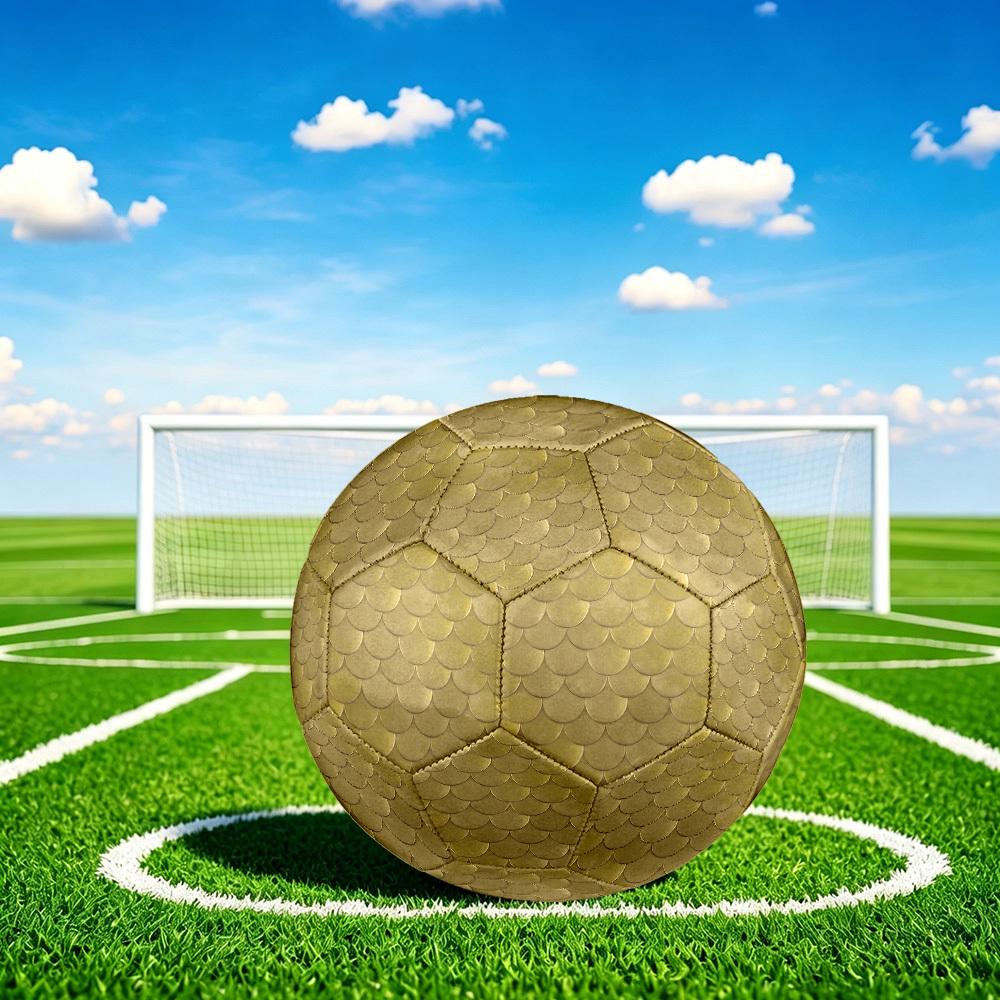 1pc Golden Scales Size 5 Soccer Ball Professional Match Training Football Indoor &Outdoor Sports Ball Lightweight Durable C6589