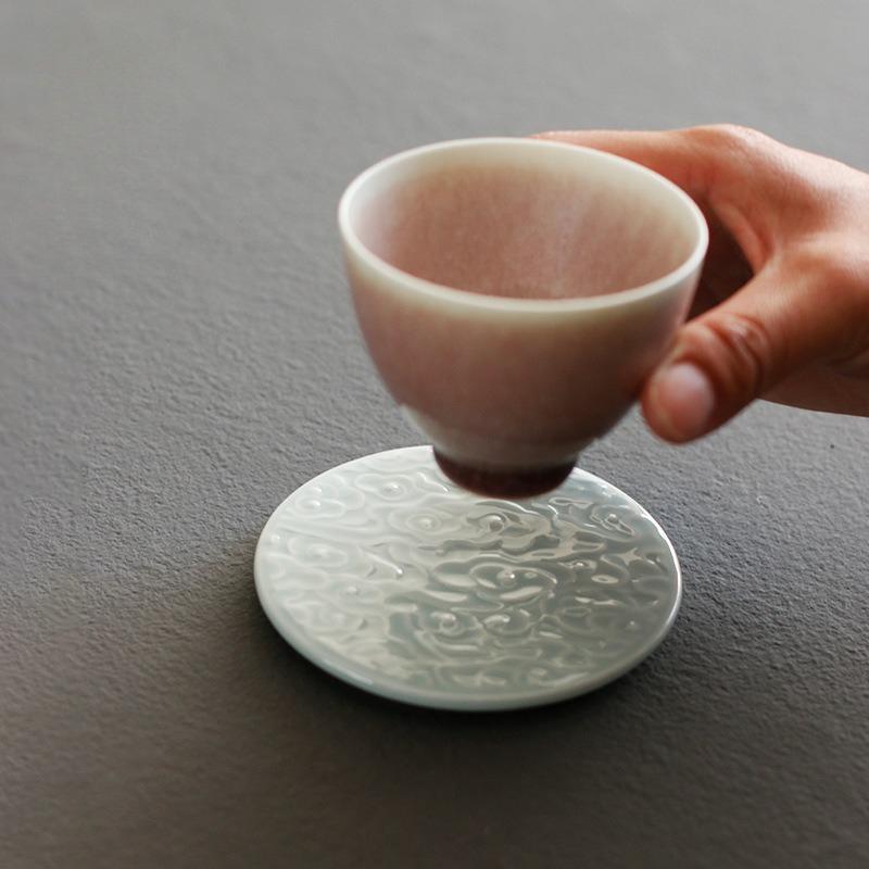 Ceramic Teacup Coaster Tea Ceremony Cup Holder Teapot Insulation Pad Japanese Zen Chinese Kung Fu Tea Trays Teaware Accessories