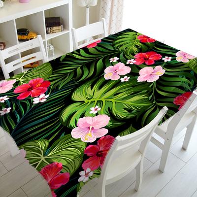 Tropical Palm Leaf Tablecloth Home Kitchen Tablecloth Wedding Holiday Party Rectangular Coffee Table Tablecloth Beach Towel