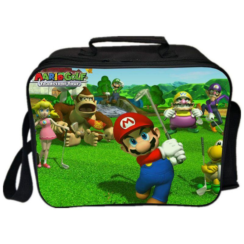 Mario Insulated Lunch Bag With Adjustable Shoulder Strap And Large Capacity Design