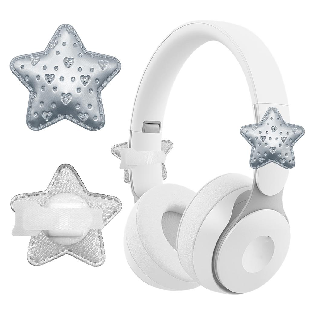 Silver Stars Headset Accessories Gaming Headphones Attachment With Unique Style Gamer Gift for Women Girl