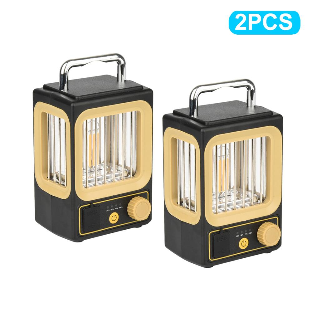 LED Rechargeable Flashlight Camping Lantern 5 Modes Super Bright Portable Hanging Tent Lamp Waterproof Hiking Fishing Outdoor