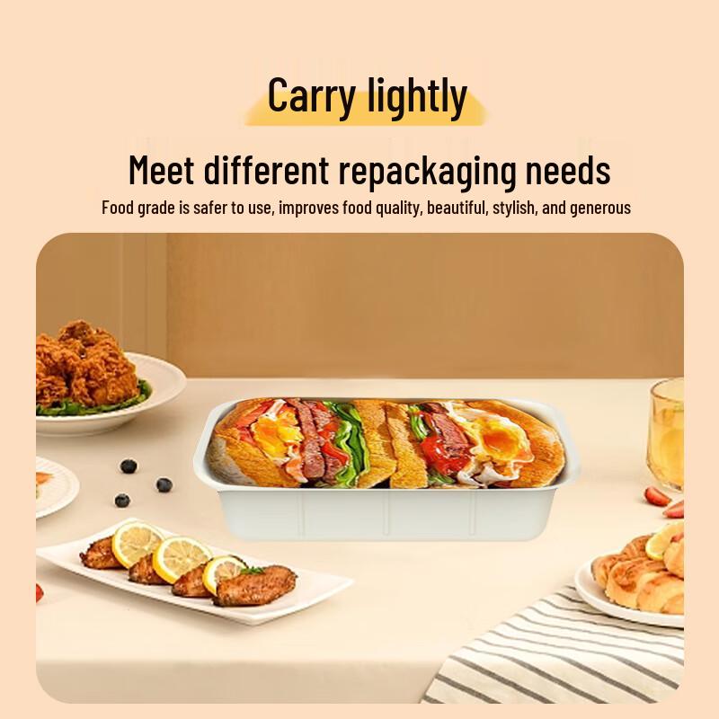 Einweg 1000ml Quadratische Maisstärke Lunchbox