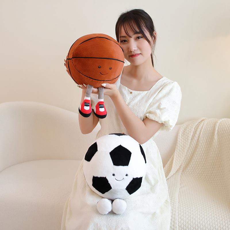 Creative Basketball Soccer Baby Doll Plush Toy Playing Basketball Doll Children'S Soothing Ragdoll Birthday Gift