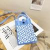 Cute Cartoon Dopamine Knit Crossbody Phone and Coin Bag