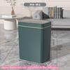 White Touchless 15L Smart Sensor Trash Can – Electronic Bathroom Garbage Bin with Automatic Bagging, Smart Home Compatible