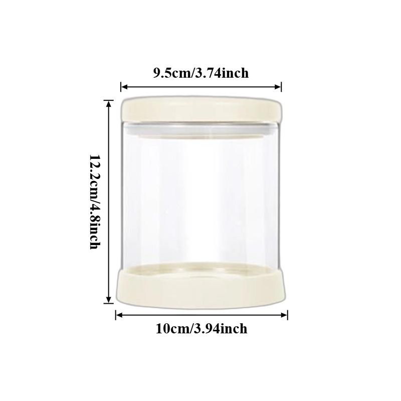 1 Stück Glasversiegelter Aufbewahrungsbehälter für Lebensmittel Hitzebeständig Küchenzubehör Mehrzweck-Teedosen Lagerung für Getreide Kaffeebohnen