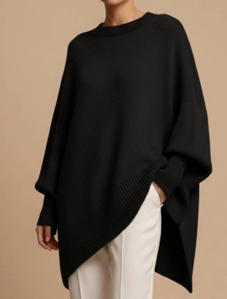 Autumn/Winter 2025 Women's Loose Fit Solid Color Wool Pullover Sweater