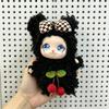 Cute Bowknot Vinyl Face Plush Doll Pendant Keychain Backpack Hangings Decoration Gifts
