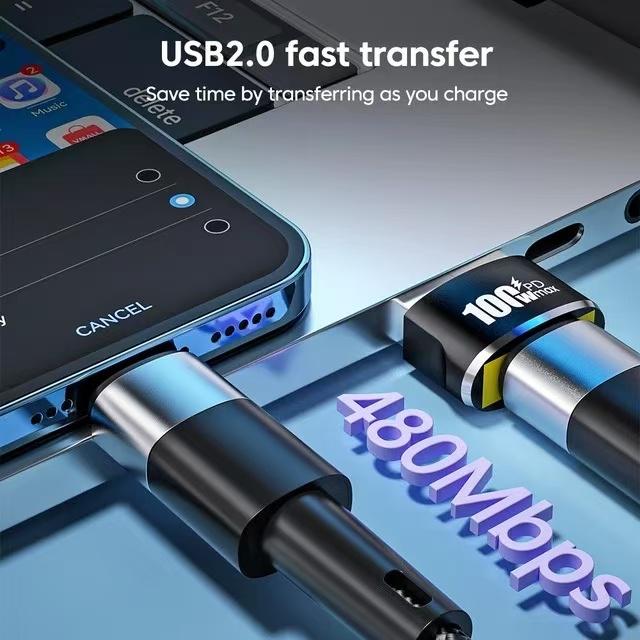 1/2/5Pcs USB To Type C OTG Adapter USB USB-C Female To USB Male PD100W Fast Charging OTG Connector For PC Macbook Samsung