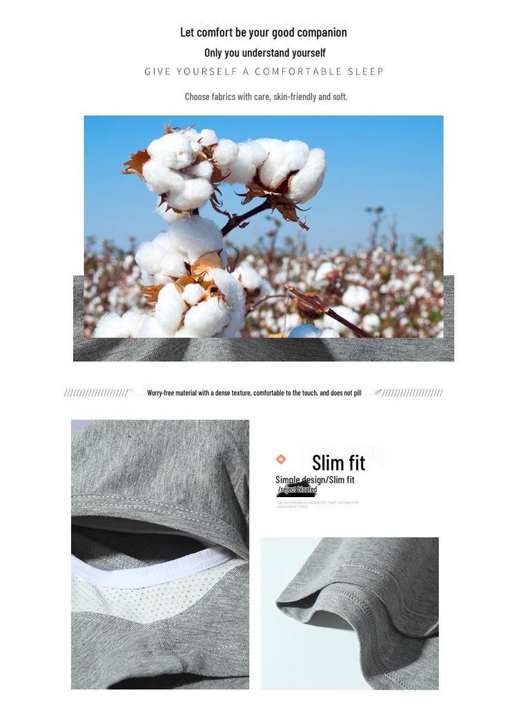 Ανδρικά Βαμβακερά Μποξεράκια Space Capsule - Αναπνέοντα, Με Μέση Ύψους, Μονόχρωμα, Μεγάλα Μεγέθη