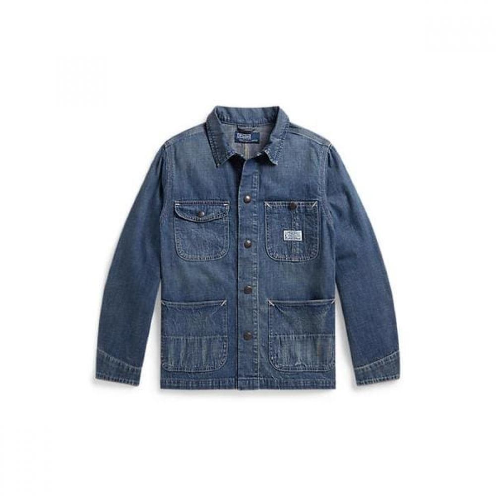 Polo Ralph Lauren Boys Denim Utility Jacket 8 18 Cwpootwy6020373400 S