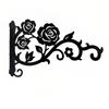 Gancho Metálico Oco para Plantas Rosa Ferrugem Gancho para Cesta de Flores Resistente Decorativo Suporte de Parede para Plantas Uso Externo