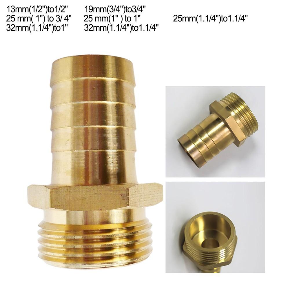 3/4inch Male X 25mm Hose Connector Brass 1.2inch Male X 25mm 1/2inch Male X 12mm