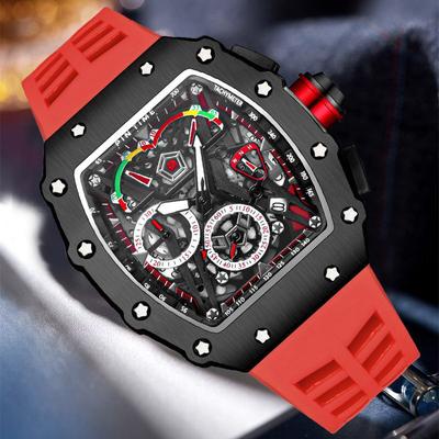 Montres de Sport Multifonctionnelles Polyvalentes Mode Course Classique Montre à Quartz Étanche à Lumière Nocturne pour Homme Montre