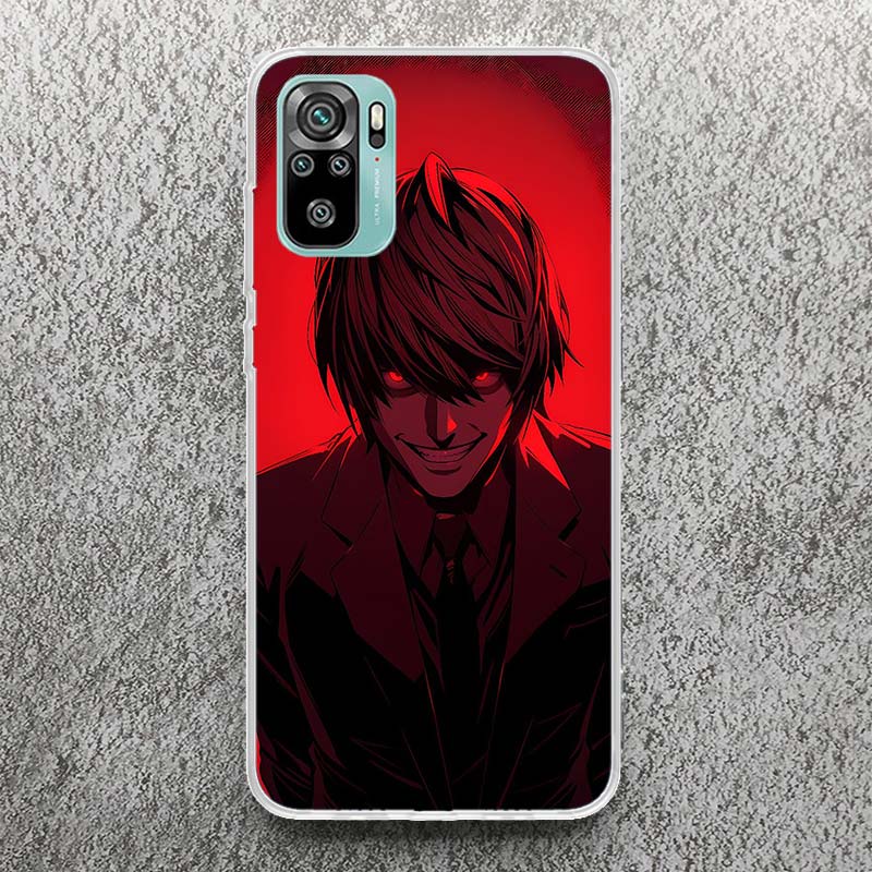 N-Note D-Death Yagami Light Soft Case for Xiaomi Redmi Note 10 9 9S 8 Pro 7 9T 5 Phone Shell Mi 11T 12T 10T 12 11 Lite 6X A3 Cov