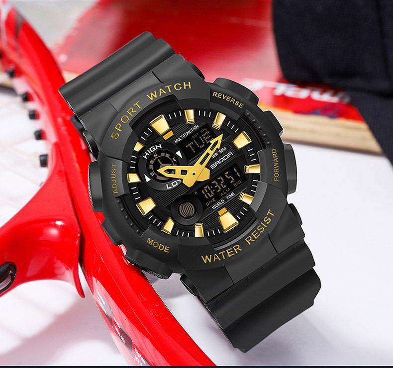 Sanda Multi-functional Waterproof Sports Watch for Men, Women & Students - Popular Electronic Watch