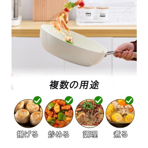 Homepatche 28cm IN Frying Pan, Non-Stick, Lightweight, Durable, Heat Compatible, Easy To Clean, Dishwasher Safe, Fast Boiling, Toxic-Free, Deep Design